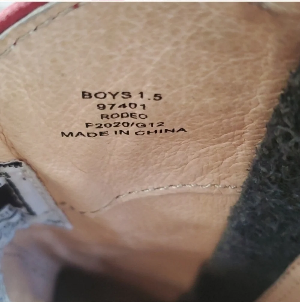 Frye rodeo boys red stitch boots